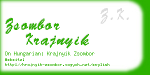 zsombor krajnyik business card